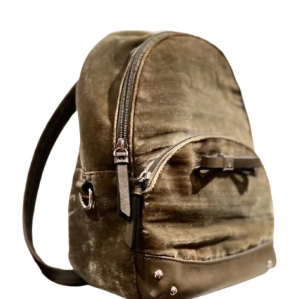 vintage nine west moss velvet backpack